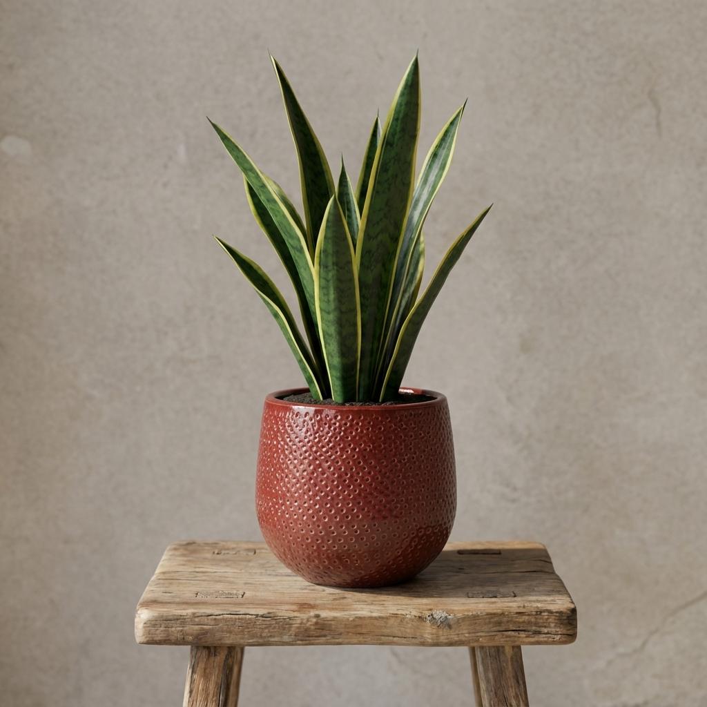 Pot Gabriel rond bordeaux Ø14cm - ↕14cm